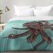 East Urban Home Octopus Bloom Comforter Set Polyester/Polyfill/Microfiber in Blue/Brown | Twin XL | Wayfair EAHU7202 37845862