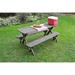 Loon Peak® Handanyan Solid Wood Outdoor Picnic Table Wood in Brown | Wayfair LNPK6185 38757689