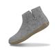 GLERUPS Boot Slippers Women and Men with Leather Sole (Grey) | Unisex Wool Slipper Boots | Comfy Men's and Women's Slipper Boots | Cosy Gents and Ladies Boot Slippers