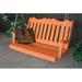 Red Barrel Studio® Nicholas English Porch Swing Plastic in Orange/Yellow | 27 H x 52 W x 17 D in | Wayfair RDBL7388 38850935