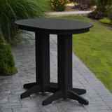 Red Barrel Studio® Nettie Plastic Bar Outdoor Table Plastic in Black | 42 H x 48 W x 33 D in | Wayfair RDBL7335 38850463