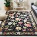 Black 72 x 0.59 in Indoor Area Rug - Lark Manor™ Hollander Floral Handmade Looped/Hooked Wool Area Rug Wool | 72 W x 0.59 D in | Wayfair