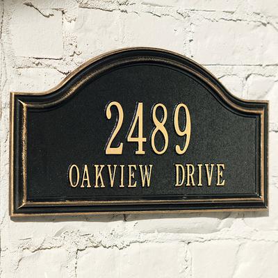 Oakview Address Plaques - Black ...