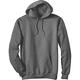 Hanes Unisex-Adult mensOF170Ultimate Cotton Pullover Hood Long Sleeve Hooded Sweatshirt - Gray - Large
