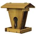 Stovall Wood Peanut Sunflower Hopper Bird Feeder Wood in Brown | 14 H x 13 W x 9 D in | Wayfair 20F