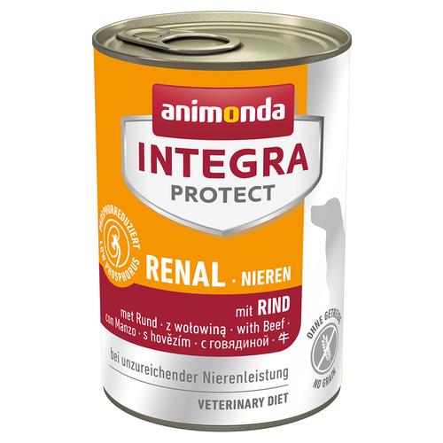 6 x 400 g Rind Animonda Integra Protect Niere Nassfutter Hund