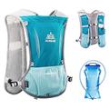 TRIWONDER Hydration Pack Backpack 5L Marathoner Running Race Hydration Vest (Light Blue - with 1.5L Water Bladder)