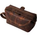 Men's Buffalo Genuine Leather Toiletry Bag Waterproof Dopp Kit Shaving Bags and Grooming for Travel Groomsmen Gift Men Women Hanging Zippered Makeup Bathroom Cosmetic Pouch Case Make Up kit