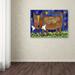 Trademark Fine Art 'Funky Dog w/ Bone' Canvas Art Metal in Brown | 24 H x 32 W in | Wayfair ALI8211-C2432GG