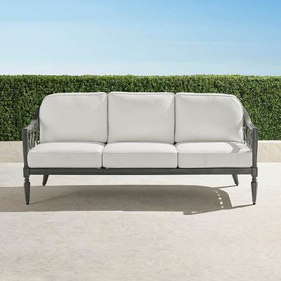 Avery Sofa with Cushions in Slate Aluminum - Cobalt - Frontgate