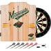 Trademark Global NHL Dartboard & Cabinet Set, Wood in Gray/Green | 24.75 H x 20.5 W x 3.5 D in | Wayfair NHL7010-MW