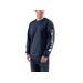 Carhartt Men's Loose Fit Heavyweight Long Sleeve Logo Sleeve Graphic T-Shirt, Navy SKU - 775532