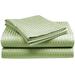 Alwyn Home 400 Thread Count Striped Sateen Sheet Set 100% Egyptian-Quality Cotton/Sateen/100% in Green | 85 H x 95 W in | Wayfair ANEW2025 39329475