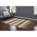 Brown/White 60 x 0.25 in Area Rug - Winston Porter Madalyn Striped Brown/Beige Area Rug Polyester | 60 W x 0.25 D in | Wayfair WNPR2587 39342356