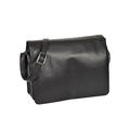 A1 FASHION GOODS Womens BLACK Leather Shoulder Bag Ladies Medium Size Classic Casual Flap Over Cross Body Bag - A54