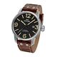 TW Steel Maverick Unisex Quartz Watch with Black Dial Analogue Display and Brown Leather Strap MS1