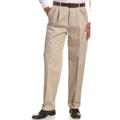 Haggar Men's Work to Weekend No Iron Twill Pleat Front Pant-Regular and Big & Tall Sizes, Khaki, 40W x 32L