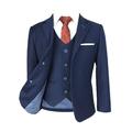 Jefferson TPS30 Designer Cavani Boys Slim Fit 5 Piece Complete Suit Set in Navy Blue Age 10 Years
