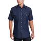 Wrangler Men's Western Short Sleeve Snap Work Shirt, Blue, S