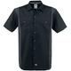 Dickies Men's Two Tone Work Casual Shirt, Black (Black/Charcoal), Large