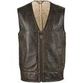 SNUGRUGS Mens Luxury Brown Sheepskin Leather Gilet/Body Warmer (Giles). Size 40"