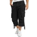 Brandit Urban Legend 3/4 Men's Cargo Short Trousers - Black, M