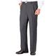 Chums | Mens | Poly Viscose Pleated Trouser Pants with Extra Stretch Waistband | Grey