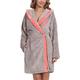 L&L Ladies Hooded Bathrobe LL0033 (Opal/Peach, S)