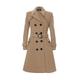 De La Creme - Camel Womens Wool & Cashmere Winter Long Belted Coat Size 10 38