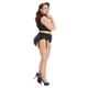 All Woman Plus Size Lace Suspender Belt 6 Strap (Black UK22/28) SINGLE ITEM