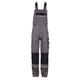 TMG® Work Bib and Brace Overall for Men, Work Dungarees with Knee Pad Pockets Grey W34 L31