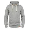 Solid TripHood Men's Hoodie Hooded Sweatshirt Jumper with Hood with Fleece Lining, Size:L, Colour:Light Grey Melange (8242)