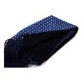 Soprano Mens Navy and White Polka Dots Silk Scarf with Lambs Wool Backing