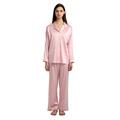 Jasmine Silk Ladies' Pure Silk Pyjamas Set for Women Pink (XL(16-18))