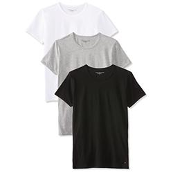 Tommy Hilfiger Men's Crew-Neck T-Shirt ss 3 Pack Premium Essentials, Multicolore (Black/Grey Heather Bc05/White), S (Pack of 3)