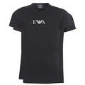 Emporio Armani Men's Short Sleeve T-shirt (Pack of 2) - Black - XX-Large