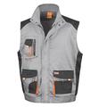 Result Mens Work-Guard Lite Workwear Gilet / Bodywarmer (Breathable And Windproof) (L) (Grey / Black / Orange)