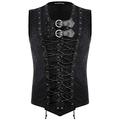 Punk Rave Mens Dieselpunk Tank Top Vest Black Goth Punk Sleeveless T Shirt