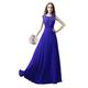 Angel Star High Fashion Long Bridesmaid Dresses Sleeves Sheath Maid of Honor Wedding Party (Size 10, Royal Blue)