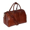 Genuine Leather Holdall Weekend Cabin Travel Gym Sports Duffle Casual Bag Chestnut A21