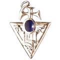 Sigil of Bether - Lapis Lazuli Pendant Necklace for Prosperity and Abundance - Briar Gemstone Pendants Collection - in 925 Sterling Silver