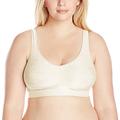 Bali Women's Comfort Revolution Shaping Wirefree Bra, Light Beige Floral, S