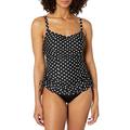 Panache Swim Women's Sw1011 Tankini Top, Black/White, 38E