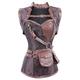 PANOZON Victorian Women's Steampunk Corset Spiral Steel Boned Brocade Shapewear Gothic Slimming Busiter S-6XL(S,Brown)