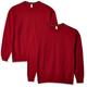 Fruit of the Loom Men's Crew Sweatshirt (2 Pack), Cardinal, XL