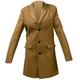 Burton Tailoring Wool Mix Camel 3/4 Length Crombie Camel Coat Single Breasted (Small)