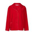 Slenderella Womens Button Up Bed Jacket Anti Pill Polar Fleece Satin Trim Housecoat XXL (Red)