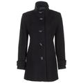 Busy Clothing Womens Black High Neck Wool Blend Coat 18