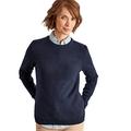WoolOvers Womens Lambswool Crew Neck Jumper Navy, S