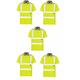 SuperTouch 5 Pack High Vis Hi Viz Visibility Polo Shirt Shortsleeves Yellow Medium